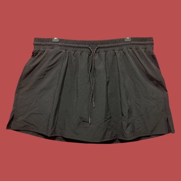 Kona Sol - Women's Quick Dry Board Skirt With Pockets - Black - Extra Large - Picture 3 of 16